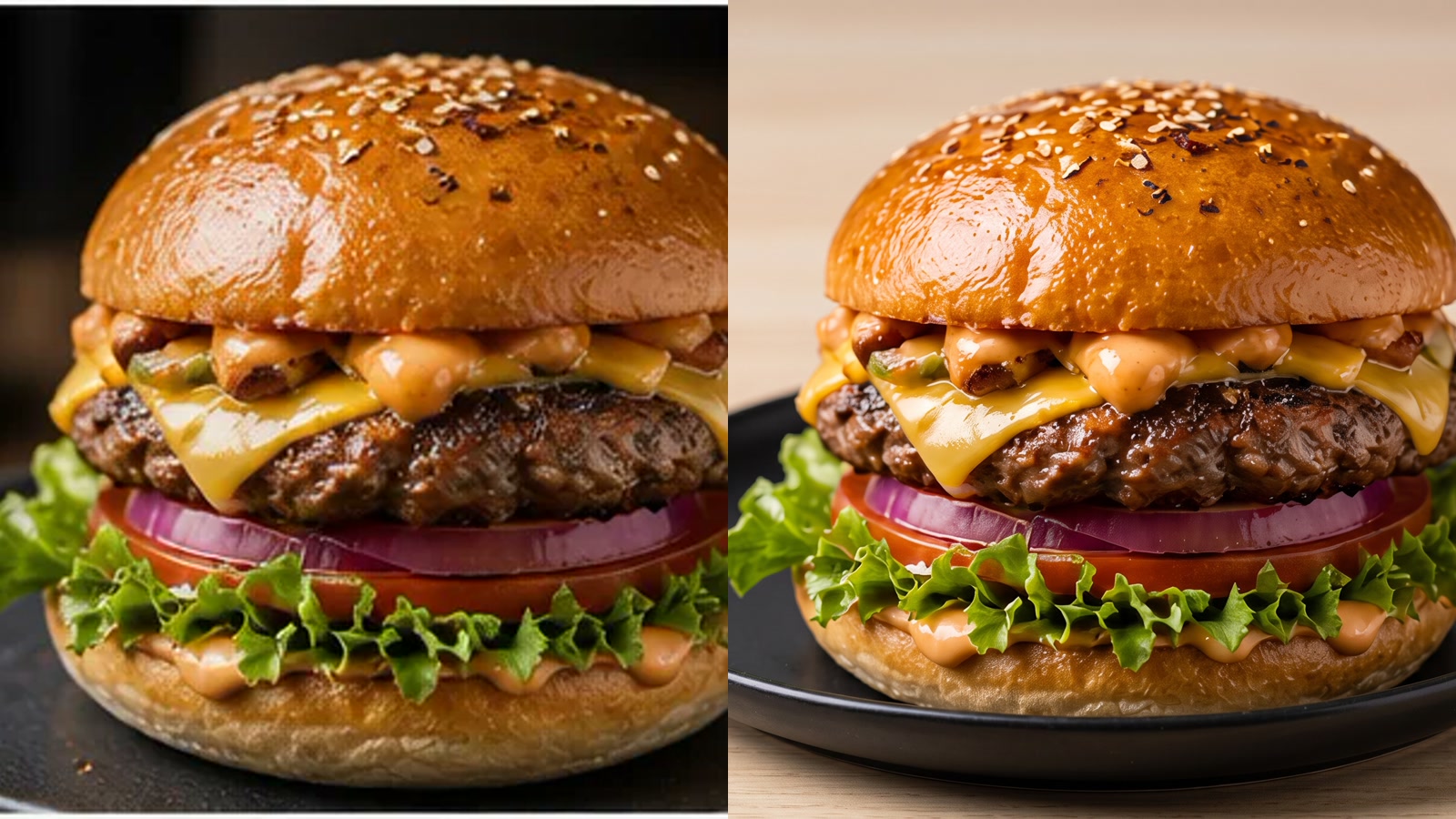 Verified before-and-after — Compare the real phone photo with the generated listing image before approving ingredients, count, garnish, and crop.
