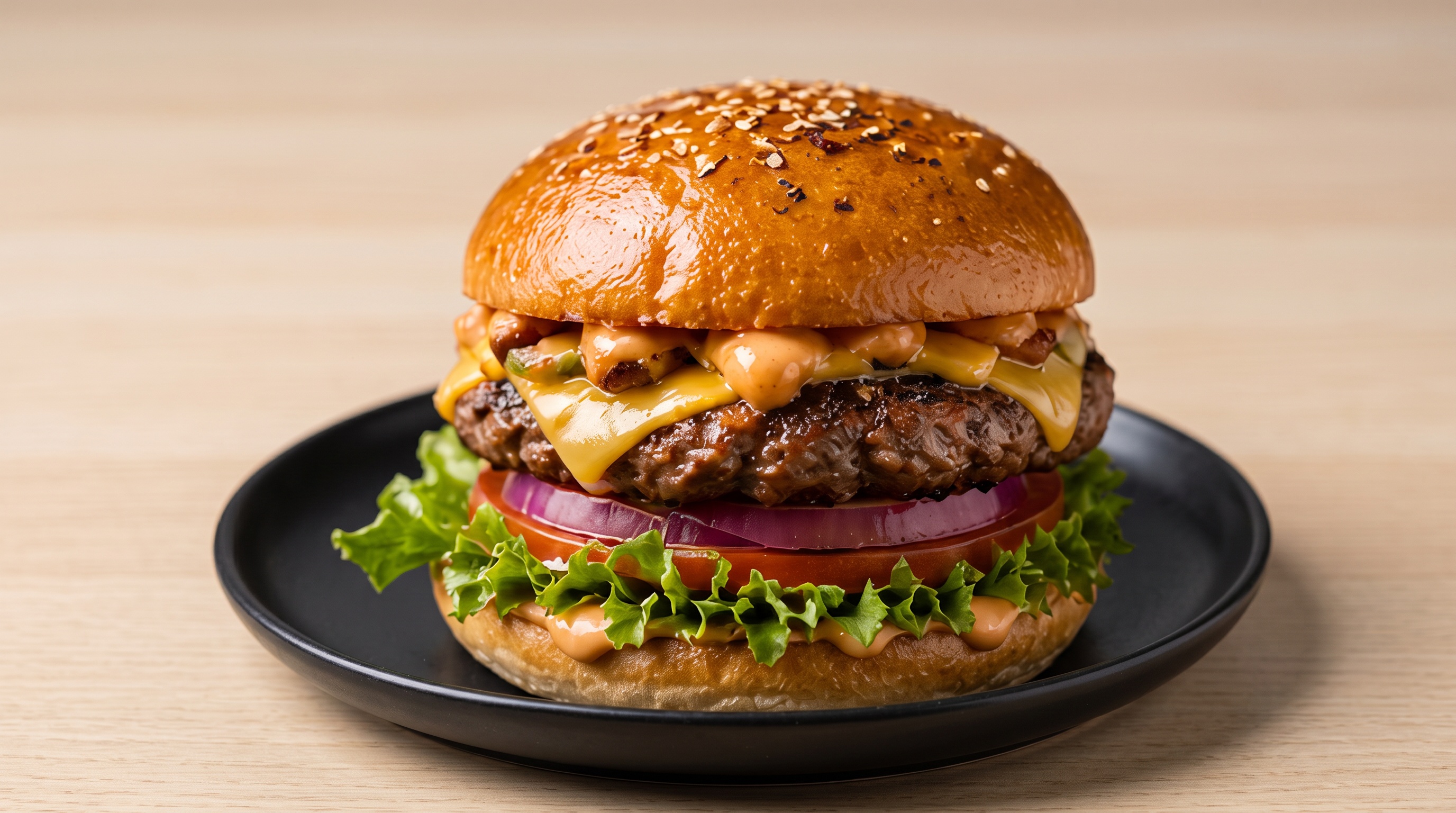 Verified delivery-image test — A real burger upload was cleaned and reframed in the Toono dashboard while keeping the original dish and portion visible.