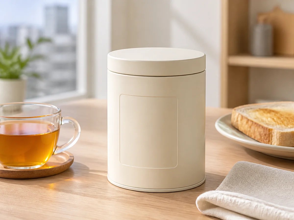 食品茶饮详情图 — 围绕早餐和冲泡时刻做近景，清楚表现包装尺寸与陈列关系。