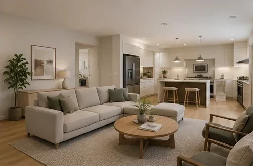 Room Redesign — Reimagine a room photo into a designer-style interior concept without exposing complex controls.