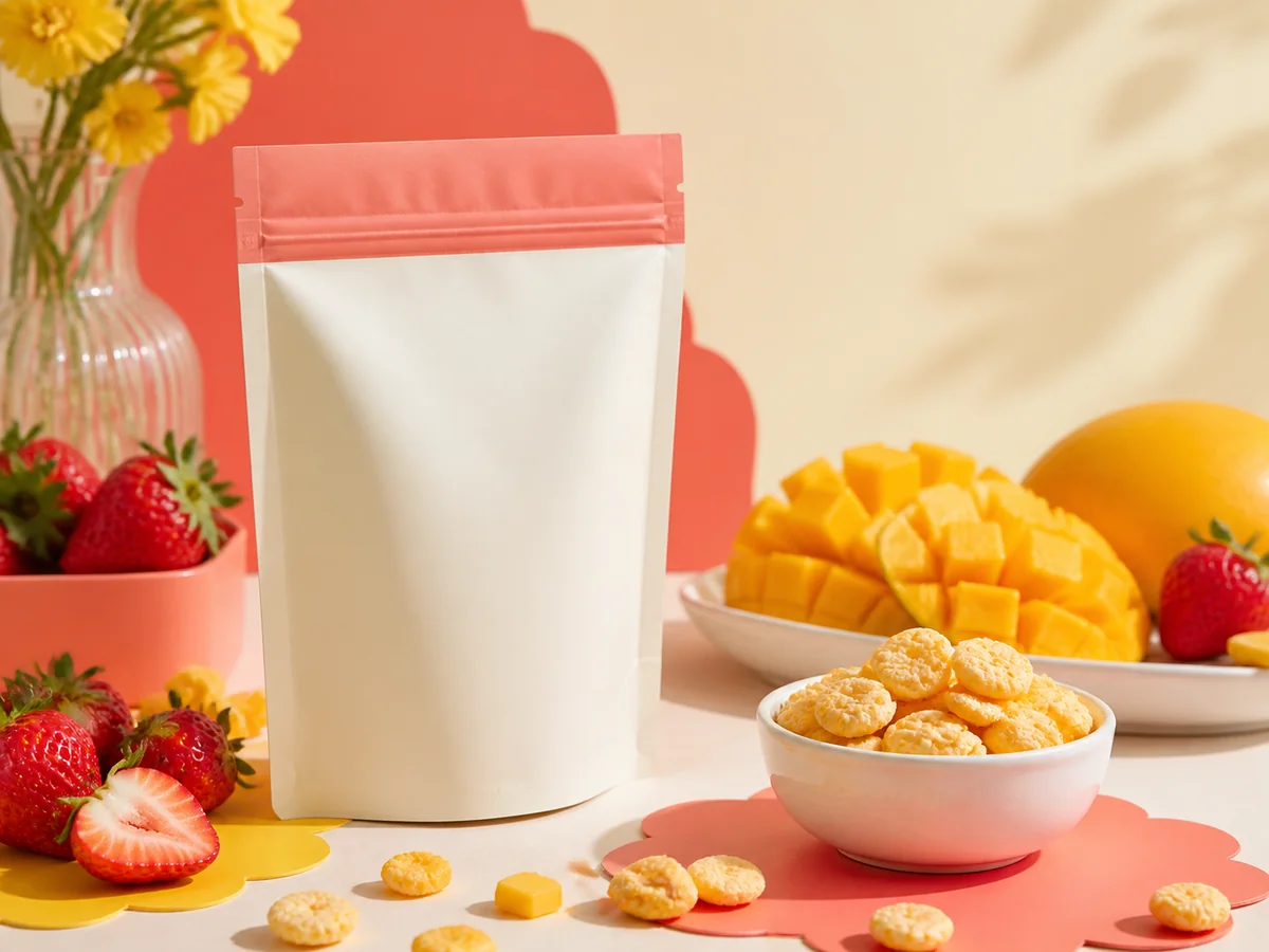 食品分享氛围 — 围绕真实零食包装建立轻松分享时刻，不虚构口味、份量或促销信息。
